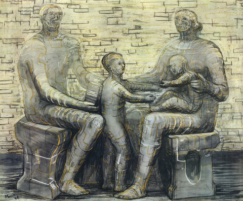 HENRY MOORE Family Group, 1992