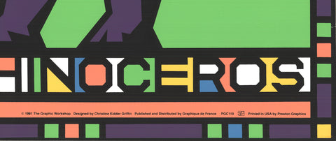 CHRISTINE KIDDER GRIFFIN Endangered Series -  Rhinoceros, 1991