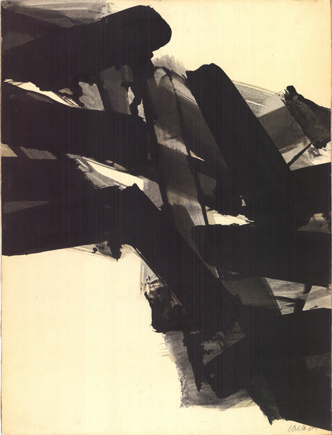 PIERRE SOULAGES Ink on Paper, 1961, 2022