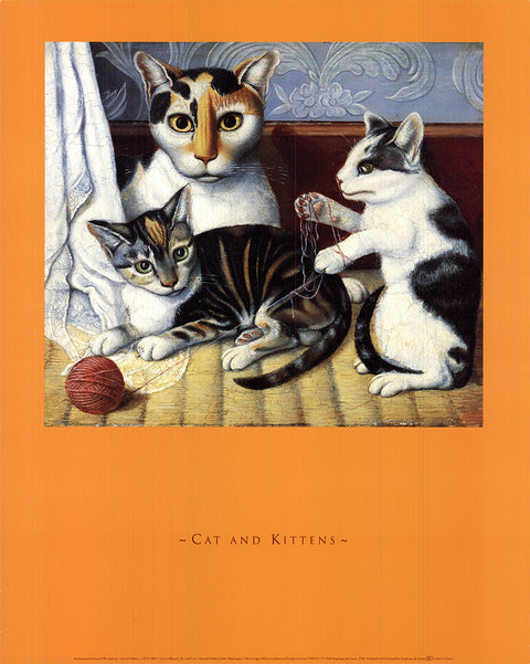 ARTIST UNKNOWN Cat and Kittens, 1994