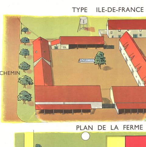 EMILE DEYROLLE La Ferme A Cour Fermee, 1960