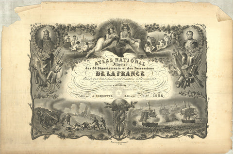 VICTOR LEVASSEUR National Illustrated Atlas of the 86 Departments and Possessions of France, 1846