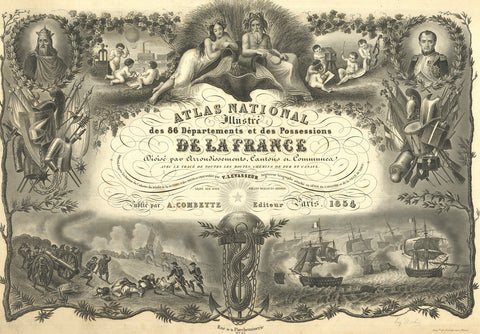 VICTOR LEVASSEUR National Illustrated Atlas of the 86 Departments and Possessions of France, 1846