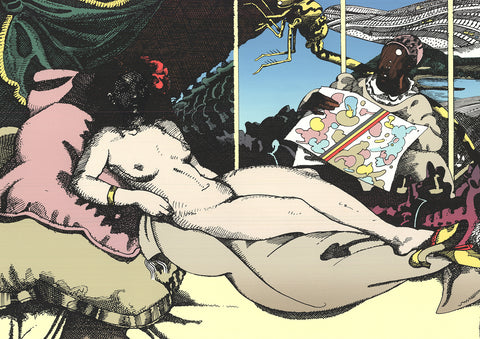 MILTON GLASER Olympia and Ollie (After Manet), 1974 - Signed