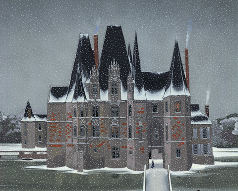 MICHEL DELACROIX Chasse a Cour, 1998 - Signed