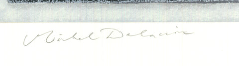 MICHEL DELACROIX Chasse a Cour, 1998 - Signed