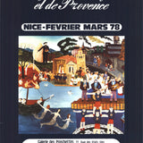 ARTIST UNKNOWN Naifs D'Allemagne et de Provence 23.5 x 15.75 Poster 1979 Folk Art Multicolor, Black