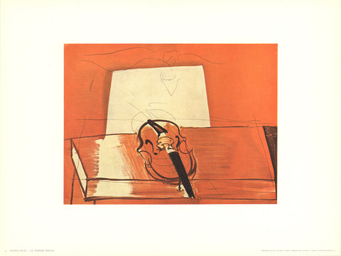 RAOUL DUFY Le Violin Rouge, 1970